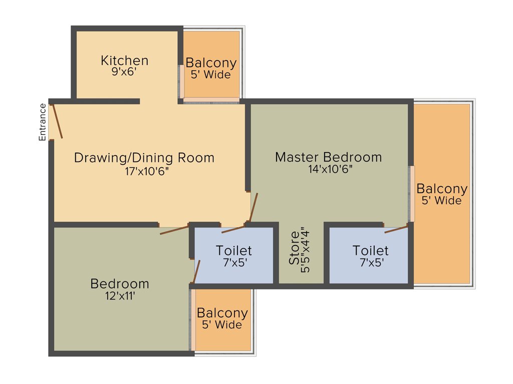 Star Realcon Group Rameshwaram (2BHK+2T (1,065 sq ft) 1065 sq ft)