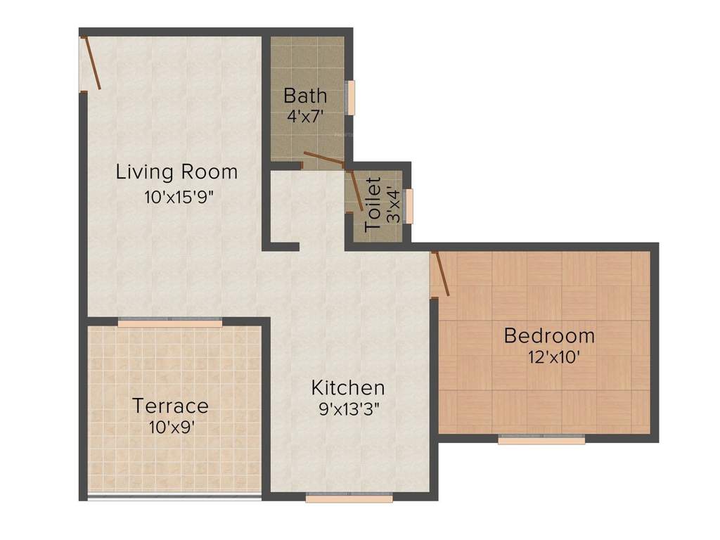 Lunkad Aromatic Wind II (1BHK+1T (593 sq ft) 593 sq ft)