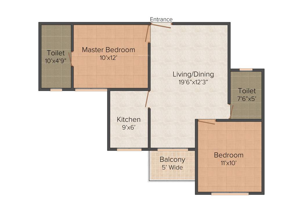 Master Orchard Estate (2BHK+2T (1,026 sq ft) 1026 sq ft)