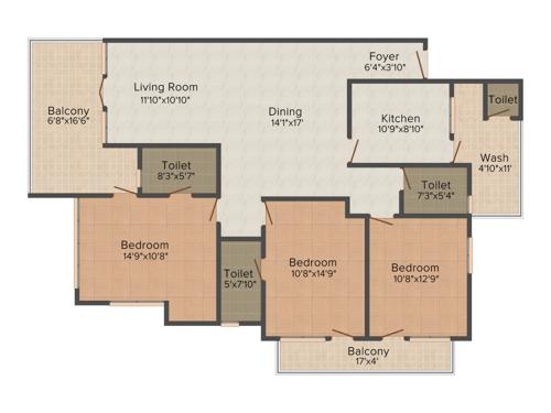 Asset HK Hallmark (3BHK+3T (1,950 sq ft) 1950 sq ft) Asset HK Hallmark (3BHK+3T (1,950 sq ft) 1950 sq ft)