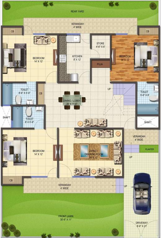 Mangalam Greens Bikaner (5BHK+5T (2,775 sq ft) 2775 sq ft)