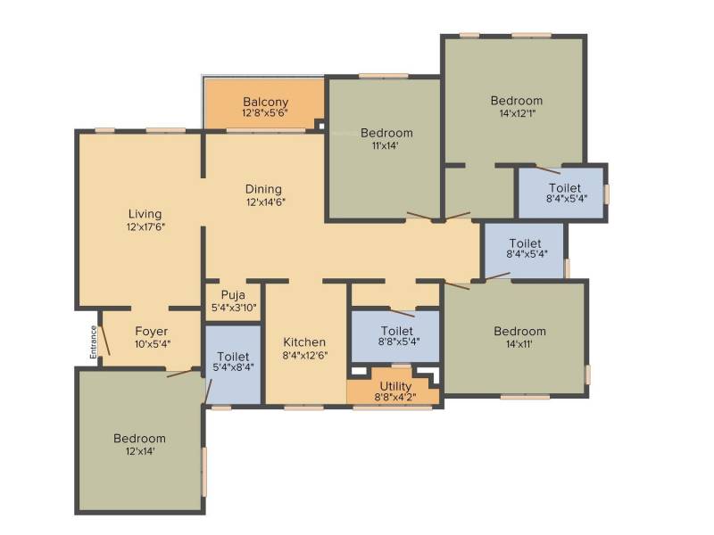 Appaswamy Trellis South Phase (4BHK+4T (2,350 sq ft) + Pooja Room 2350 sq ft)