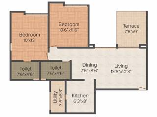 Dhankawade Mystique Wonders (2BHK+2T (925 sq ft) 925 sq ft)