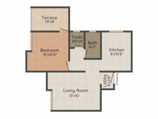 Athashree Samarth (1BHK+1T (615 sq ft) 615 sq ft)