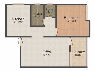 Athashree Samarth (1BHK+1T (625 sq ft) 625 sq ft)