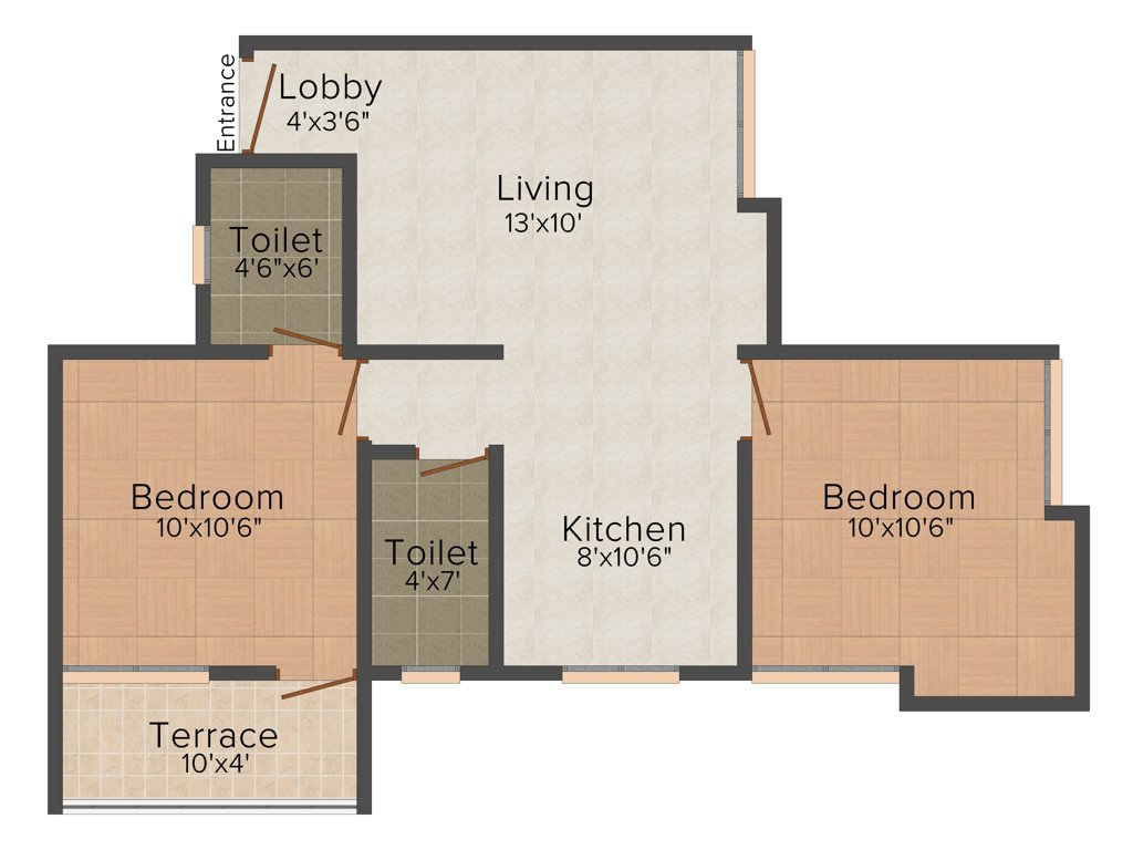 Athashree Samarth (2BHK+2T (735 sq ft) 735 sq ft)