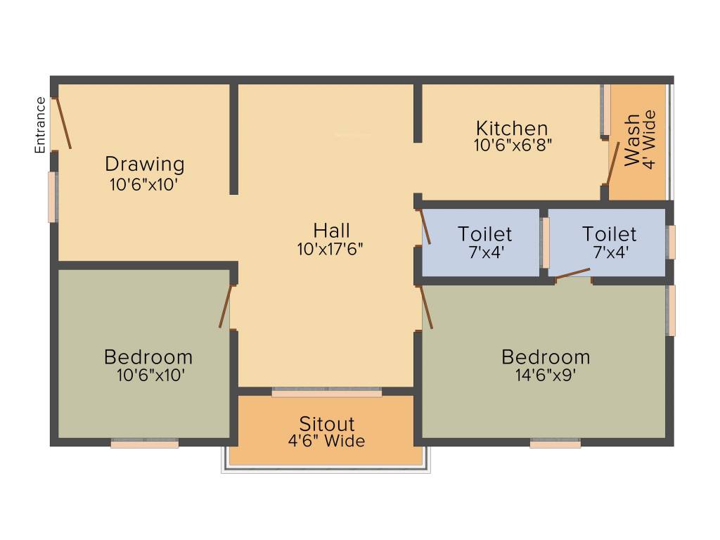 Nestcon Coral (2BHK+2T (990 sq ft) 990 sq ft)