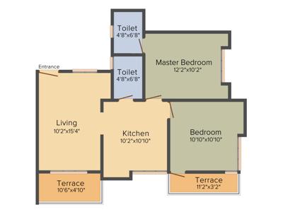 Rahul Kapinjal Vihar (2BHK+2T (915 sq ft) 915 sq ft)