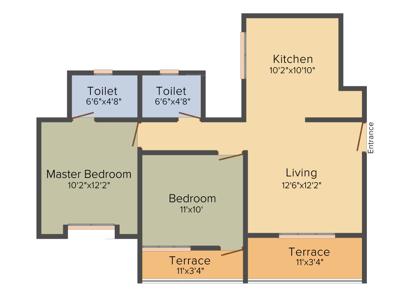 Rahul Kapinjal Vihar (2BHK+2T (950 sq ft) 950 sq ft)