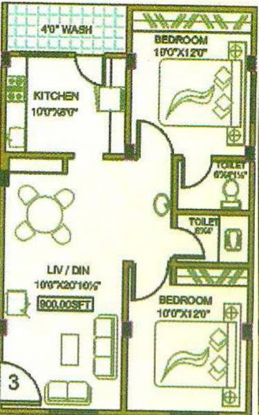 Well Build Constructions Sai Harsha Arcade (2BHK+2T (900 sq ft) 900 sq ft)