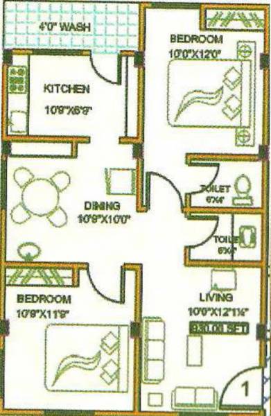 Well Build Constructions Sai Harsha Arcade (2BHK+2T (930 sq ft) 930 sq ft)