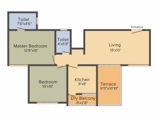 Vision Bliss County (2BHK+2T (869 sq ft) 869 sq ft) Vision Bliss County (2BHK+2T (869 sq ft) 869 sq ft)