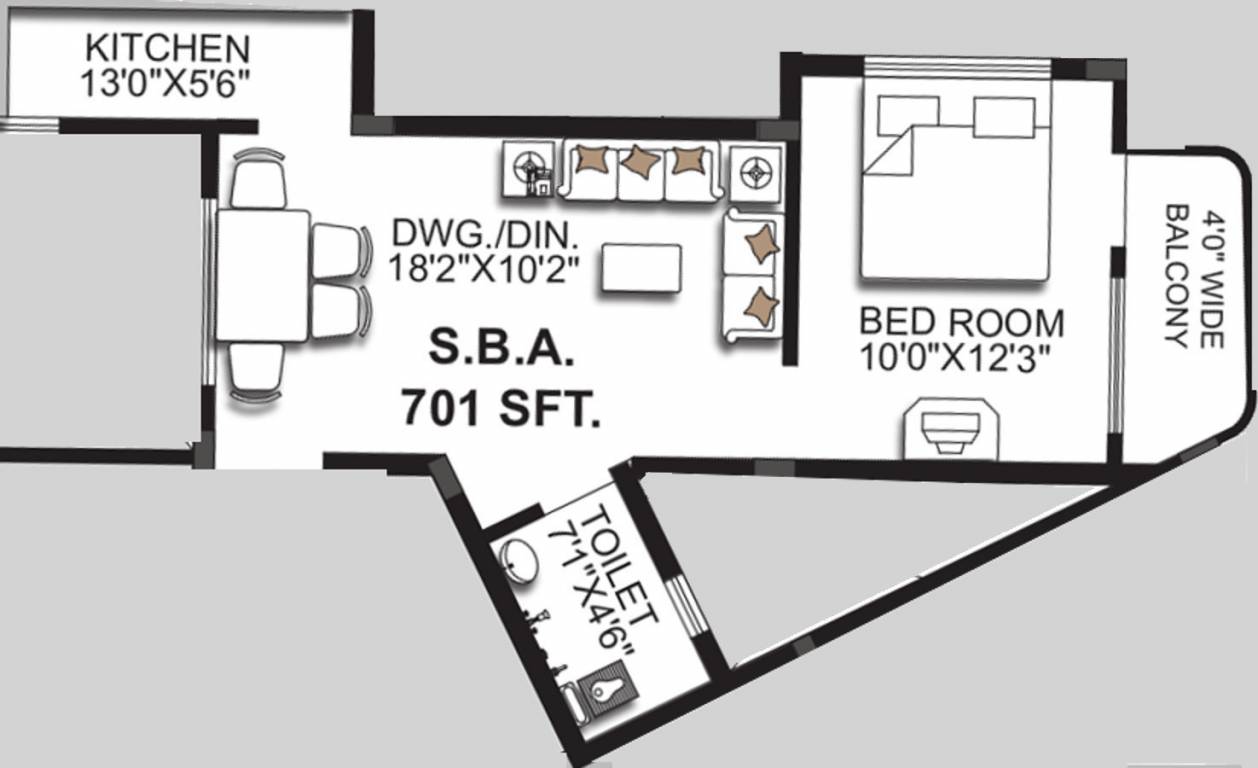 KN Ananta Villa (1BHK+1T (701 sq ft) 701 sq ft) KN Ananta Villa (1BHK+1T (701 sq ft) 701 sq ft)