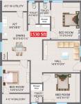 Nava White Mist (3BHK+3T (1,530 sq ft) + Pooja Room 1530 sq ft)