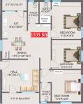 Nava White Mist (3BHK+3T (1,535 sq ft) + Pooja Room 1535 sq ft)