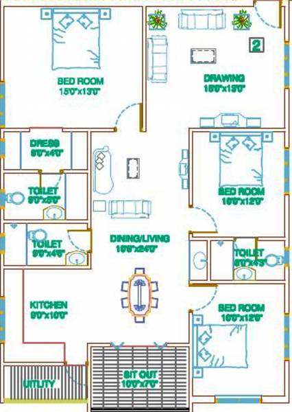 Matrix Sai Aangan (3BHK+3T (1,675 sq ft) 1675 sq ft)