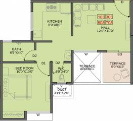 Citta Samrajya (1BHK+1T (550 sq ft) 550 sq ft)