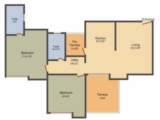 OM Tropica (2BHK+2T (1,037 sq ft) 1037 sq ft) OM Tropica (2BHK+2T (1,037 sq ft) 1037 sq ft)