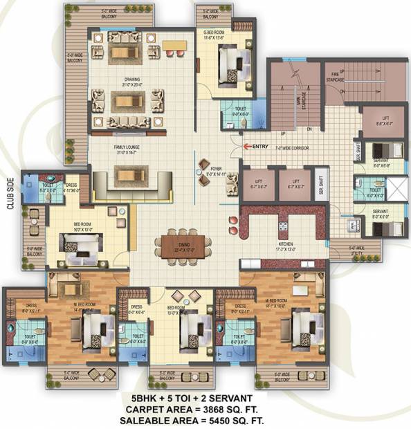 Aaradhyam Golf Homes (5BHK+5T (5,450. sq ft) + Servant Room 5450 sq ft)