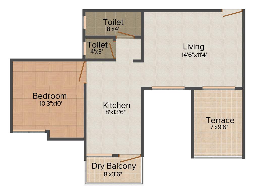 Mahalaxmi Adishree (1BHK+1T (680 sq ft) 680 sq ft)