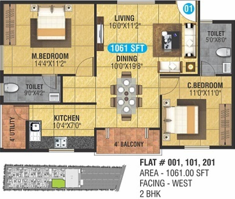 BM Harvest (2BHK+2T (1,061 sq ft) 1061 sq ft) BM Harvest (2BHK+2T (1,061 sq ft) 1061 sq ft)