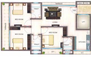 Nisar White House (3BHK+3T (847 sq ft) 847 sq ft)