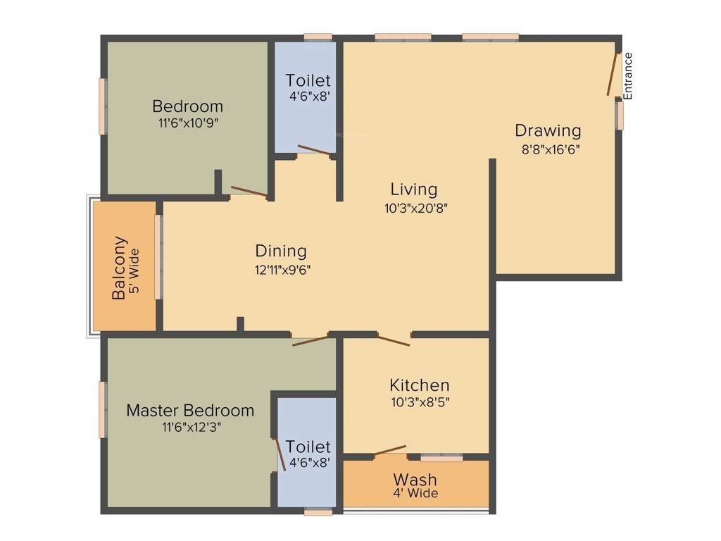 Sri Maruthi Builders And Developers Elite (2BHK+2T (1,430 sq ft) 1430 sq ft)