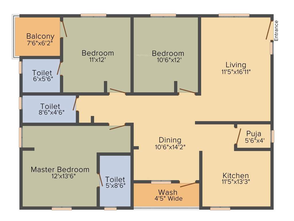 Sri Maruthi Builders And Developers Elite (3BHK+3T (1,650 sq ft) + Pooja Room 1650 sq ft)