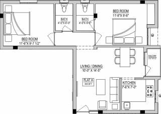 Rahul ICF Colony (2BHK+2T (800 sq ft) 800 sq ft)