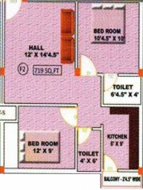 Maha Maha Dwaraka (2BHK+2T (719 sq ft) 719 sq ft) Maha Maha Dwaraka (2BHK+2T (719 sq ft) 719 sq ft)