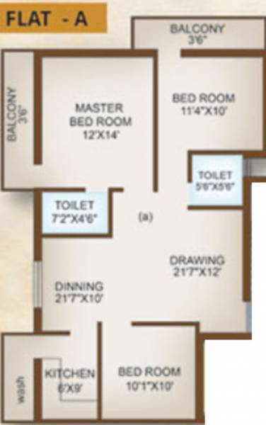 Raj Raj Splendour (3BHK+2T (1,300 sq ft) 1300 sq ft)