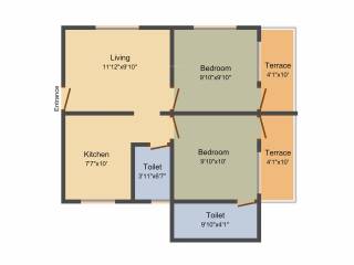 Shree Samarth Samarth (2BHK+2T (715 sq ft) 715 sq ft)