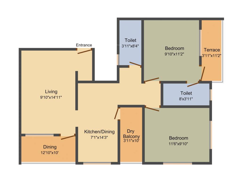 Shree Samarth Samarth (2BHK+2T (993 sq ft) 993 sq ft) Shree Samarth Samarth (2BHK+2T (993 sq ft) 993 sq ft)