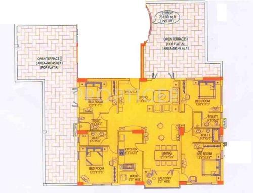 Adya Alipore Exotica (4BHK+4T (1,929 sq ft) 1929 sq ft)