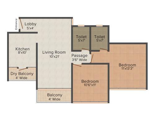Riddhi Siddhi Sky (2BHK+2T (1,129 sq ft) 1129 sq ft)