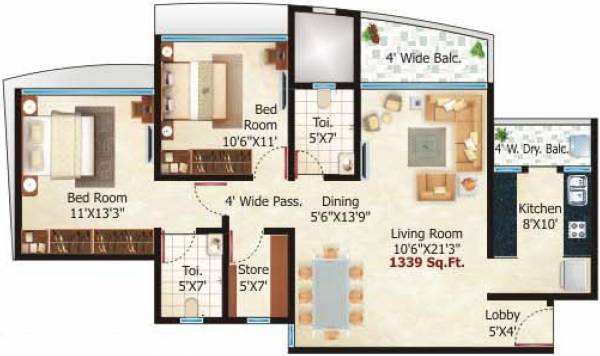 Riddhi Siddhi Infra Projects Star (2BHK+2T (1,339 sq ft) 1339 sq ft) Riddhi Siddhi Infra Projects Star (2BHK+2T (1,339 sq ft) 1339 sq ft)