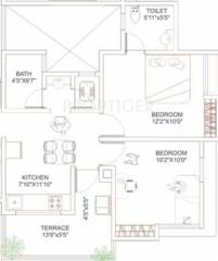 Multicon Atul Avenue (2BHK+2T (850 sq ft) 850 sq ft)