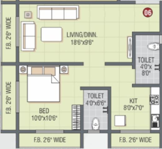 Shri Parrsssva Classic (1BHK+1T (700 sq ft) 700 sq ft)