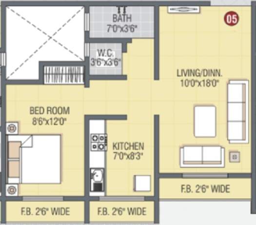 Shri Parrsssva Classic (1BHK+1T (730 sq ft) 730 sq ft)