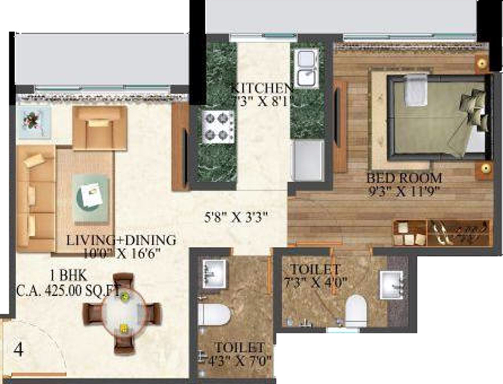 AM Brand One Wadala (1BHK+2T (725 sq ft) 725 sq ft)