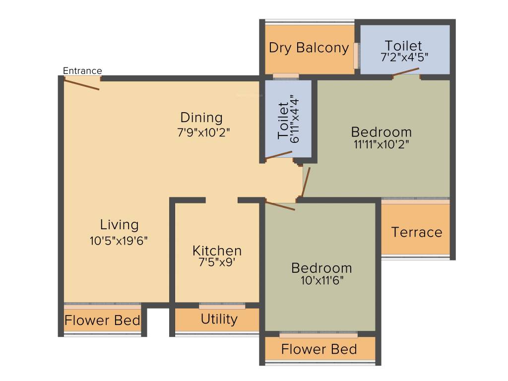 Sunteck Signia Waterfront (2BHK+2T (771 sq ft) 771 sq ft) Sunteck Signia Waterfront (2BHK+2T (771 sq ft) 771 sq ft)