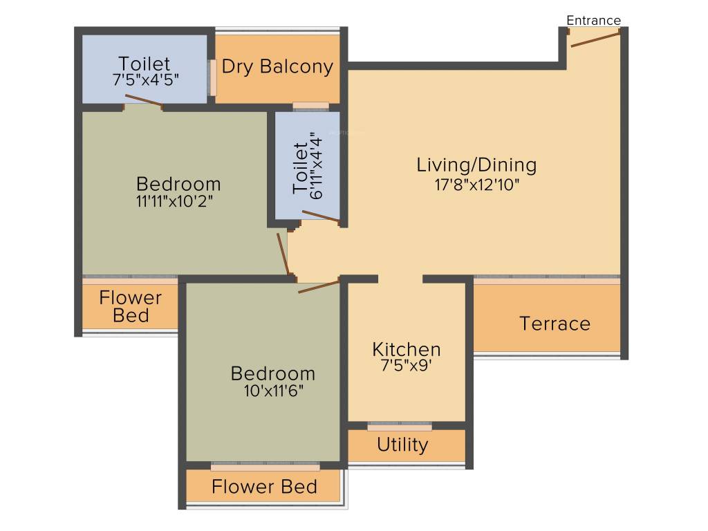 Sunteck Signia Waterfront (2BHK+2T (725 sq ft) 725 sq ft) Sunteck Signia Waterfront (2BHK+2T (725 sq ft) 725 sq ft)