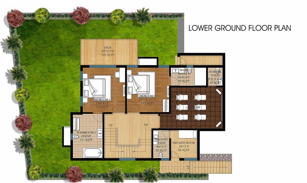 villas Floor Plan Lower Ground Floor Plan
