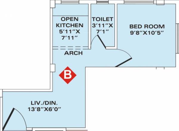 Jupiter Suvo Vijaya (1BHK+1T (475 sq ft) 475 sq ft)