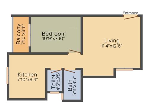 Shree Shivaay Heights (1BHK+1T (634 sq ft) 634 sq ft)