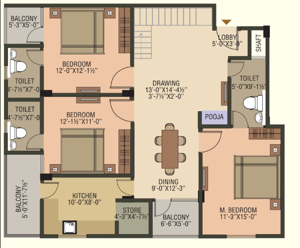  the pride Floor Plan Lower Level Duplex Plan