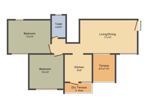 Elysian Eden Spaces (2BHK+1T (863 sq ft) 863 sq ft)
