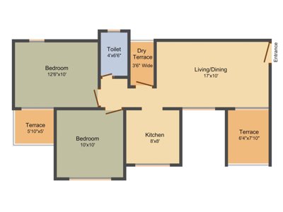 Elysian Eden Spaces (2BHK+1T (906 sq ft) 906 sq ft) Elysian Eden Spaces (2BHK+1T (906 sq ft) 906 sq ft)
