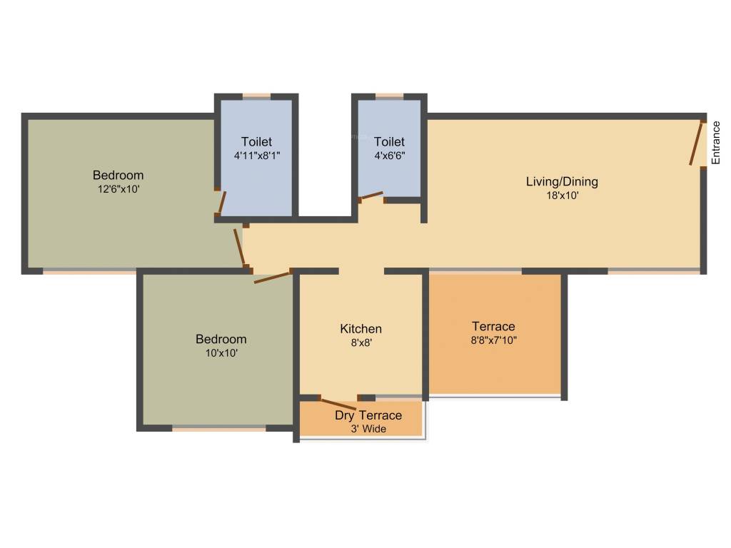 Elysian Eden Spaces (2BHK+2T (915 sq ft) 915 sq ft)