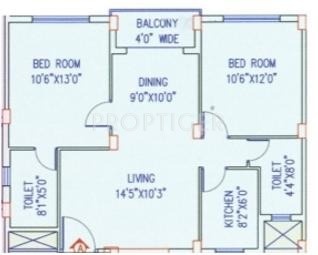 Akshara Niloy (2BHK+2T (1,008 sq ft) 1008 sq ft)